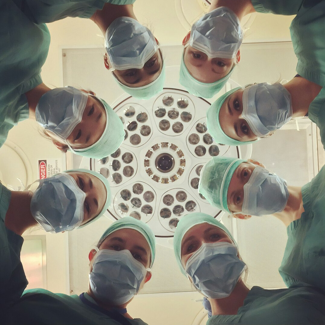 group of doctors in classroom